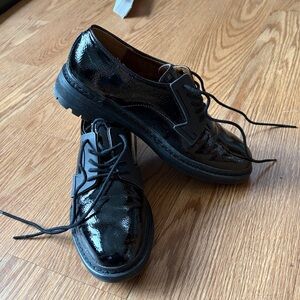 Franco Sarto patent leather  Black Oxfords